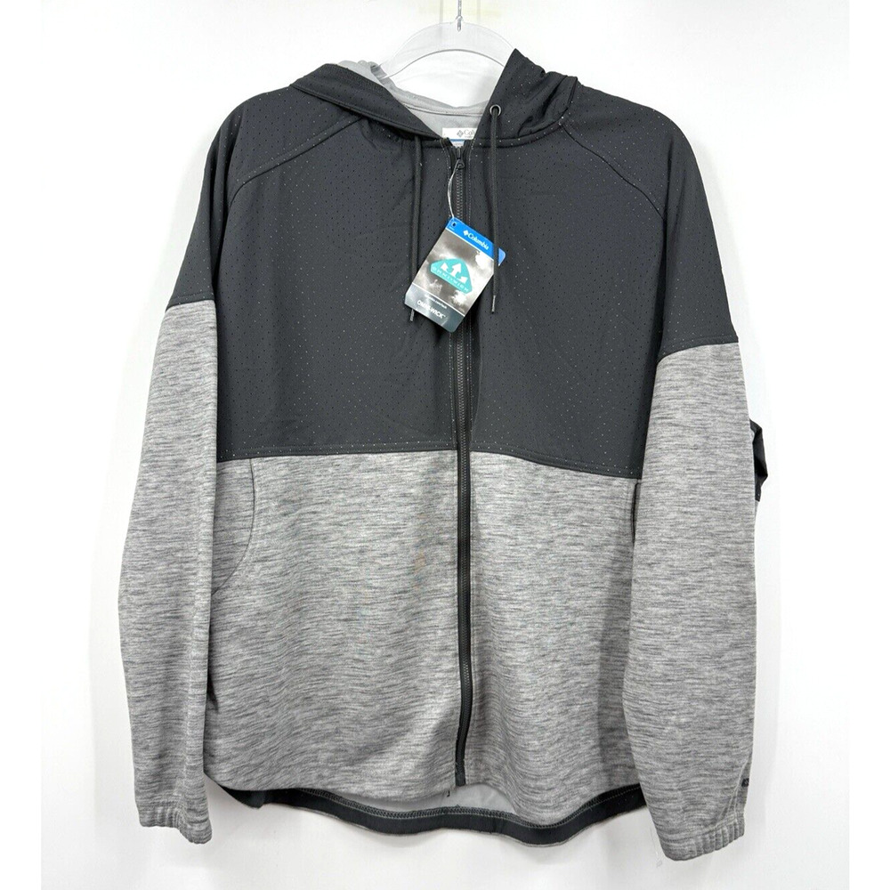 Columbia Omni Wick‎ Womens Chambers Lane Hoodie Gray Full Zip Size XL